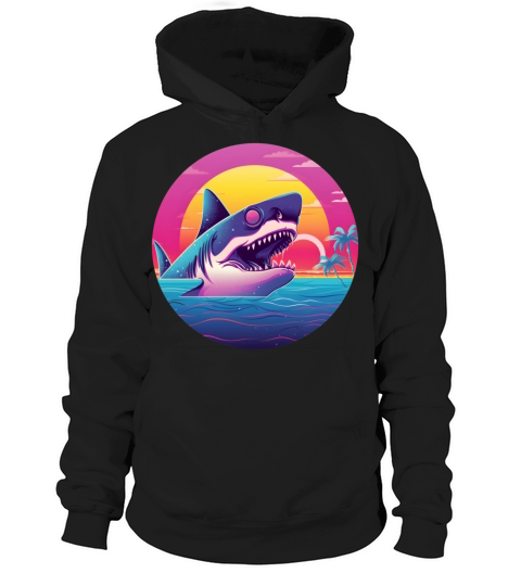 Vintage Shark Lovers Hoodie Unisex