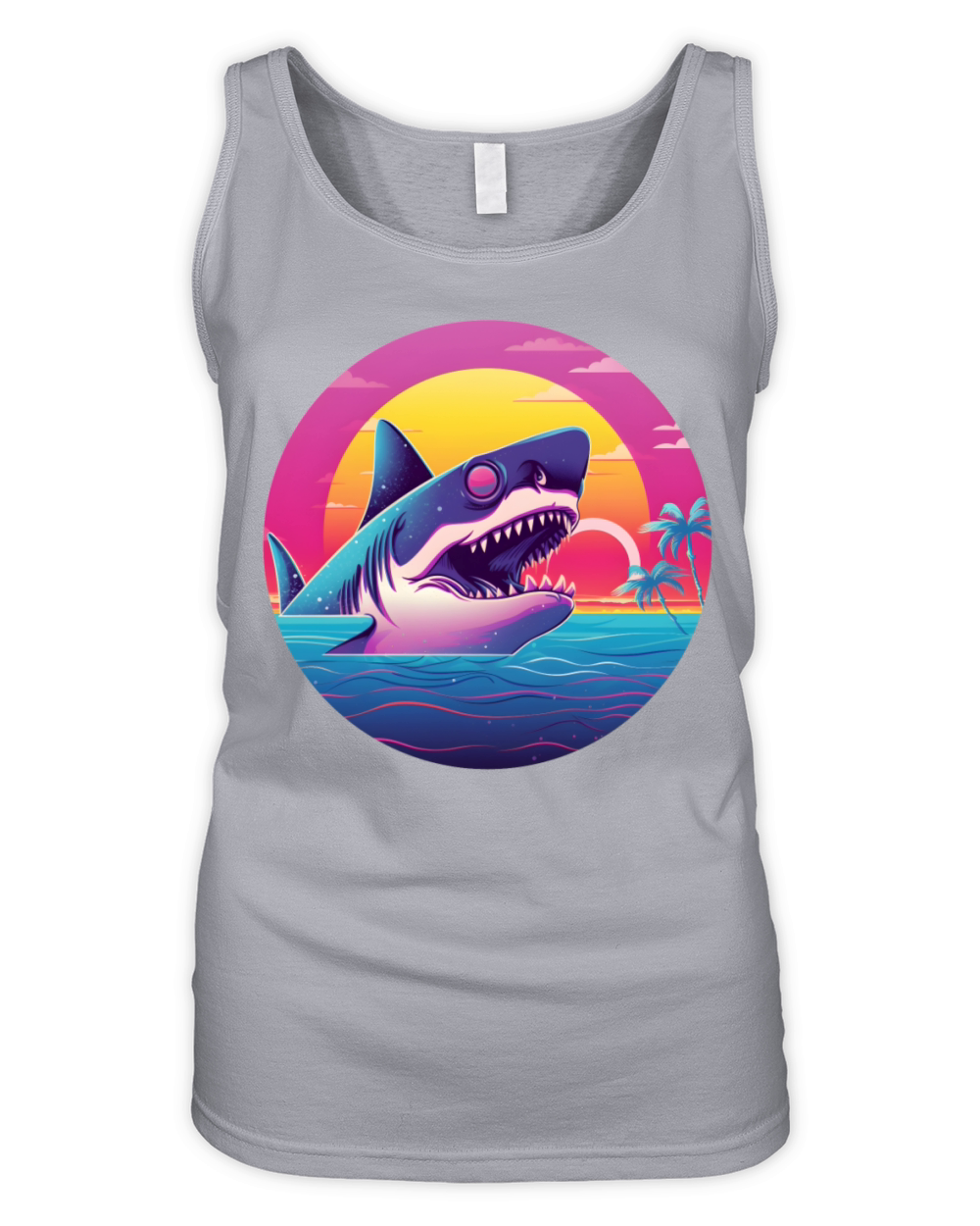 Vintage Shark Lovers Organic Women's Tank Top