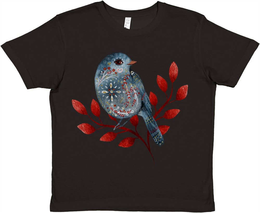 folk bird Premium Kids Crewneck T-shirt
