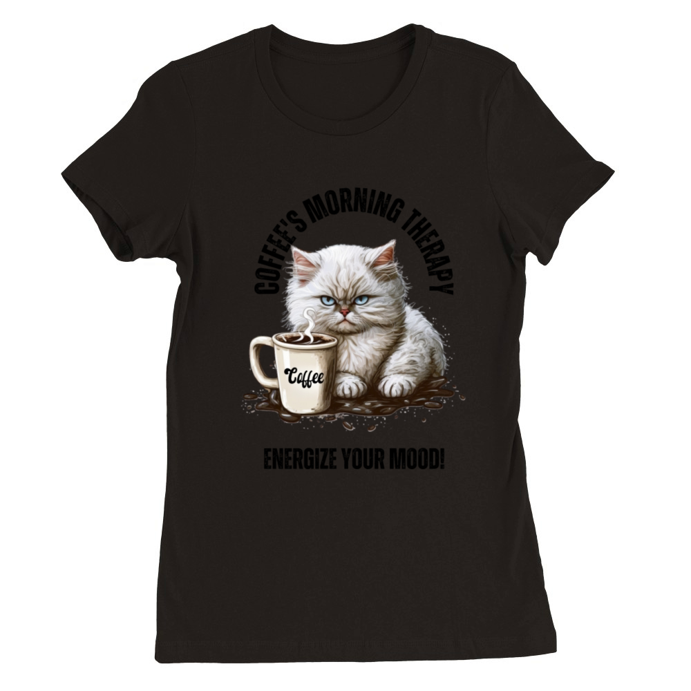 Coffees Morning Therapy Premium Womens Crewneck T-shirt