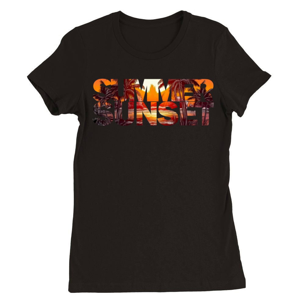 Summer Sunset v2 Premium Womens Crewneck T-shirt