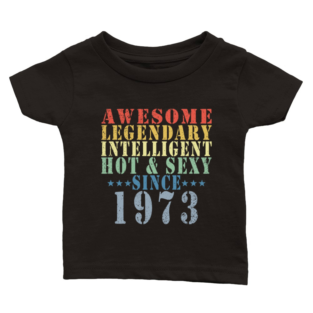 50th Birthday Man June Vintage 1973 Awesome Classic Baby Crewneck T-shirt