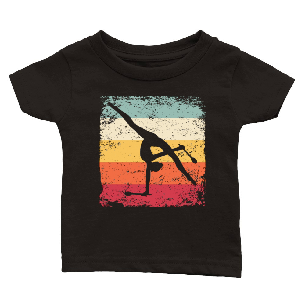 Gymnast Clubs Retro Rhythmic Gymnastics Classic Baby Crewneck T-shirt