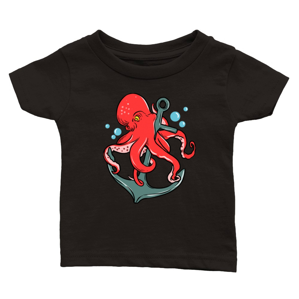 Octopus Anchor for Octopus Lover Classic Baby Crewneck T-shirt