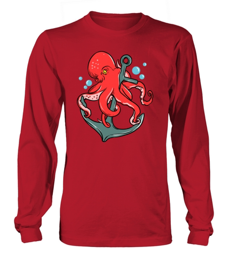 Octopus Anchor for Octopus Lover Long sleeved Unisex