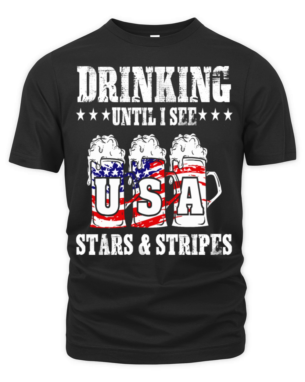 Drinking until I see the stars and stripes Organic Unisex T-shirt