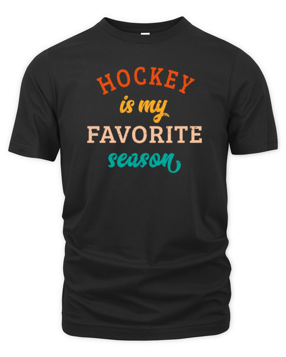 Hockey Is My Favorite Season Hockey Lover Retro Organic Unisex T-shirt