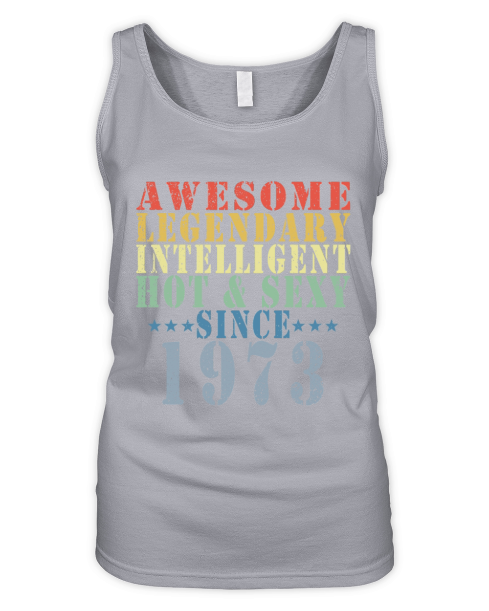 50th Birthday Man June Vintage 1973 Awesome Organic Women's Tank Top