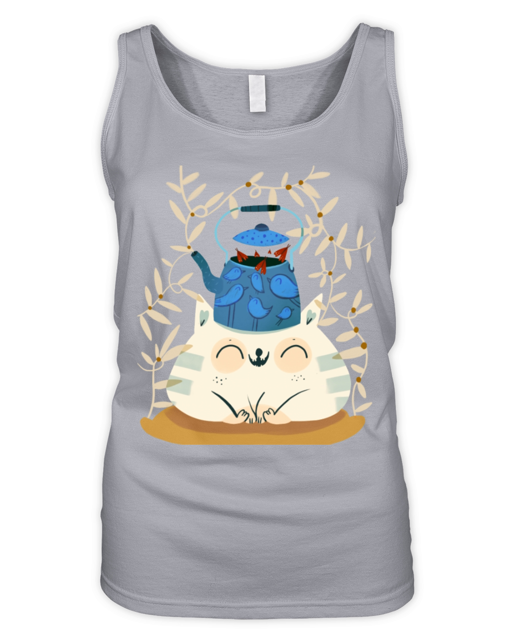 Cat And Pot Organic Women's Tank Top