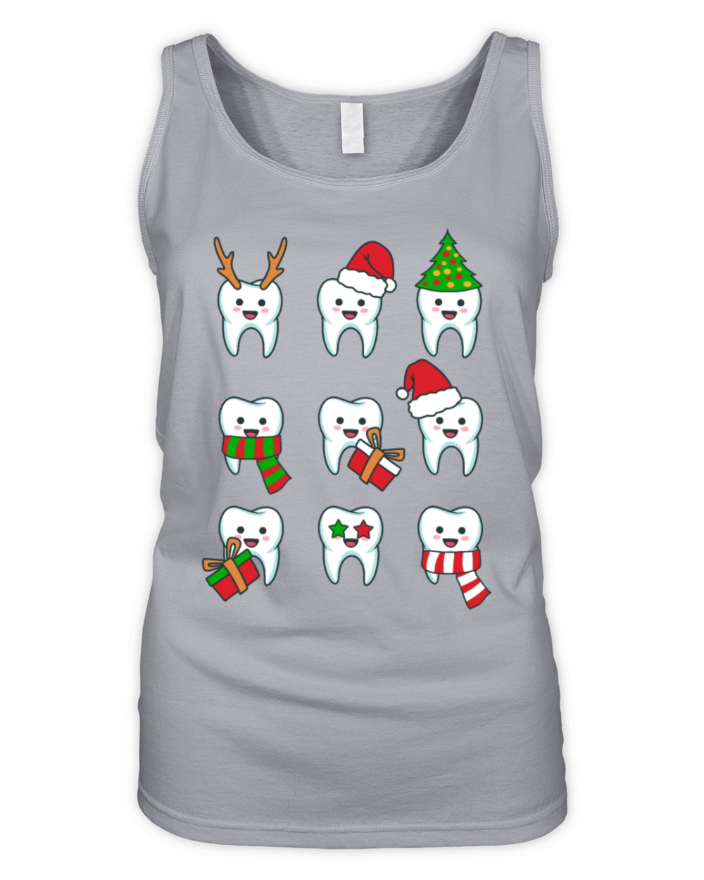 Christmas Tooth Teeth Dentist Organic Women's Tank Top