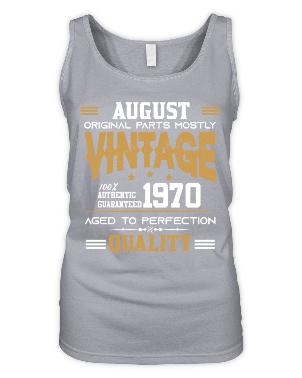 Vintage Aged To Perfection August 1970 Organic Women's Tank Top