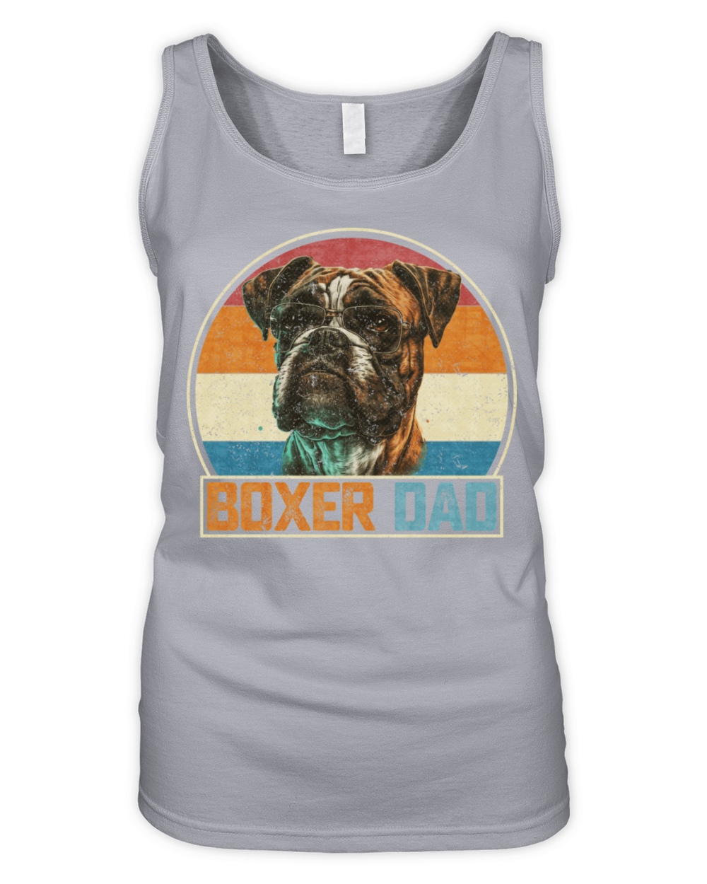Vintage Retro Proud Boxer Dog Dad Boxer Puppy Organic Women's Tank Top