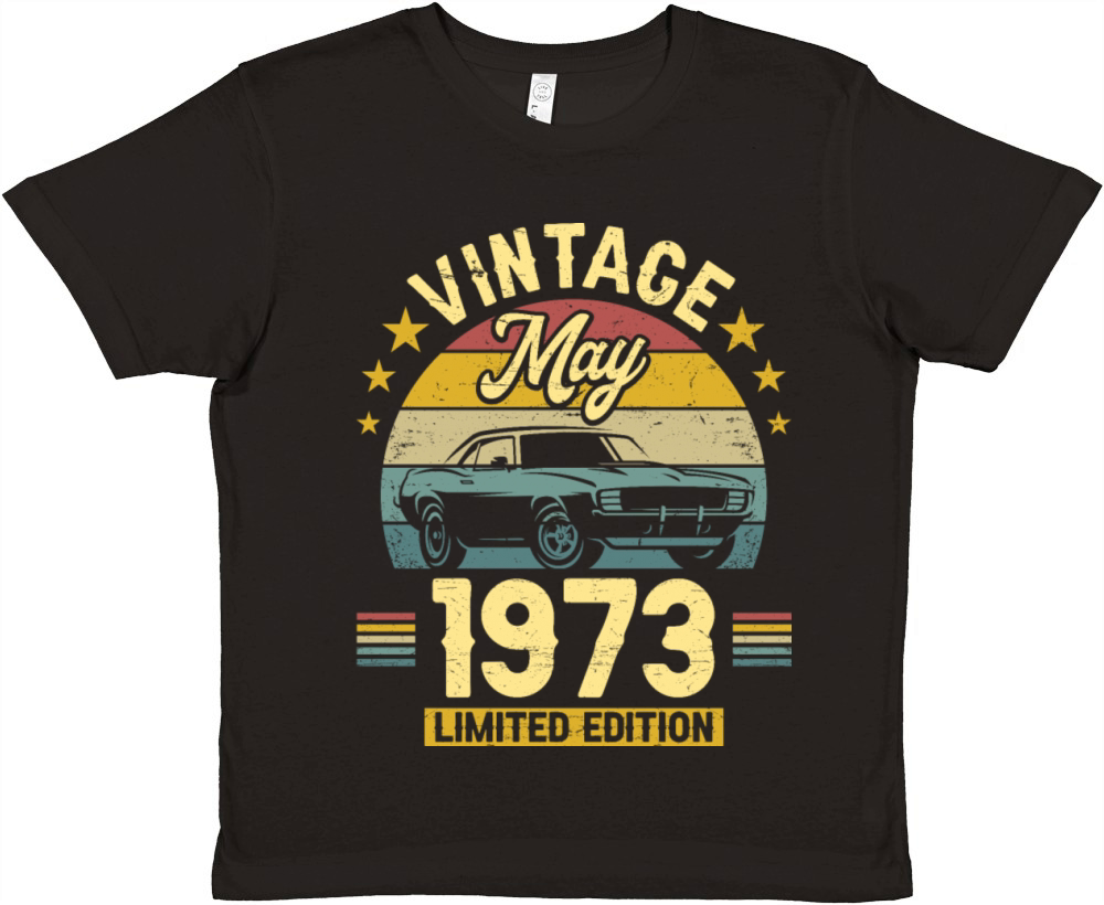 May 1973 50 Years Old Vintage 50th Birthday Premium Kids Crewneck T-shirt