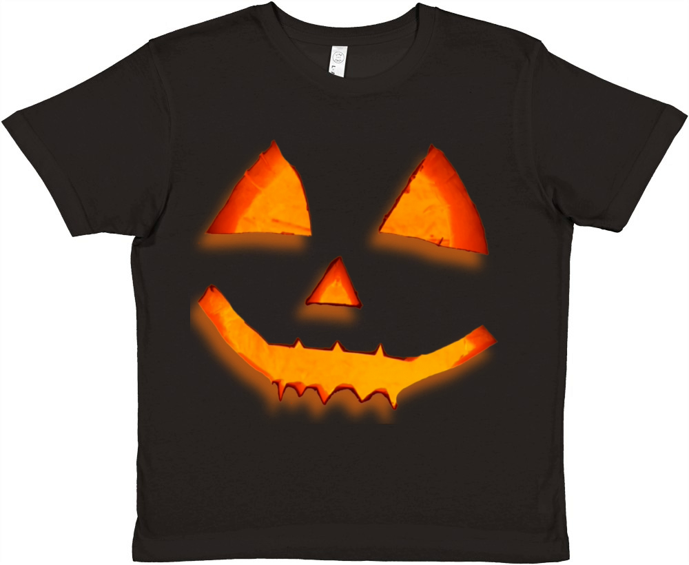 Spooky Night And Pumpkins Premium Kids Crewneck T-shirt