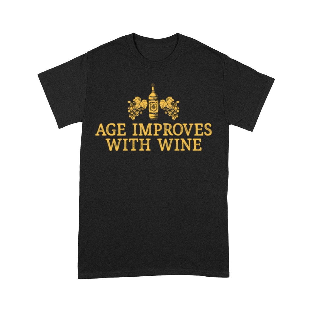 Age improves with wine funny wine drinker birthday Premium T-shirt