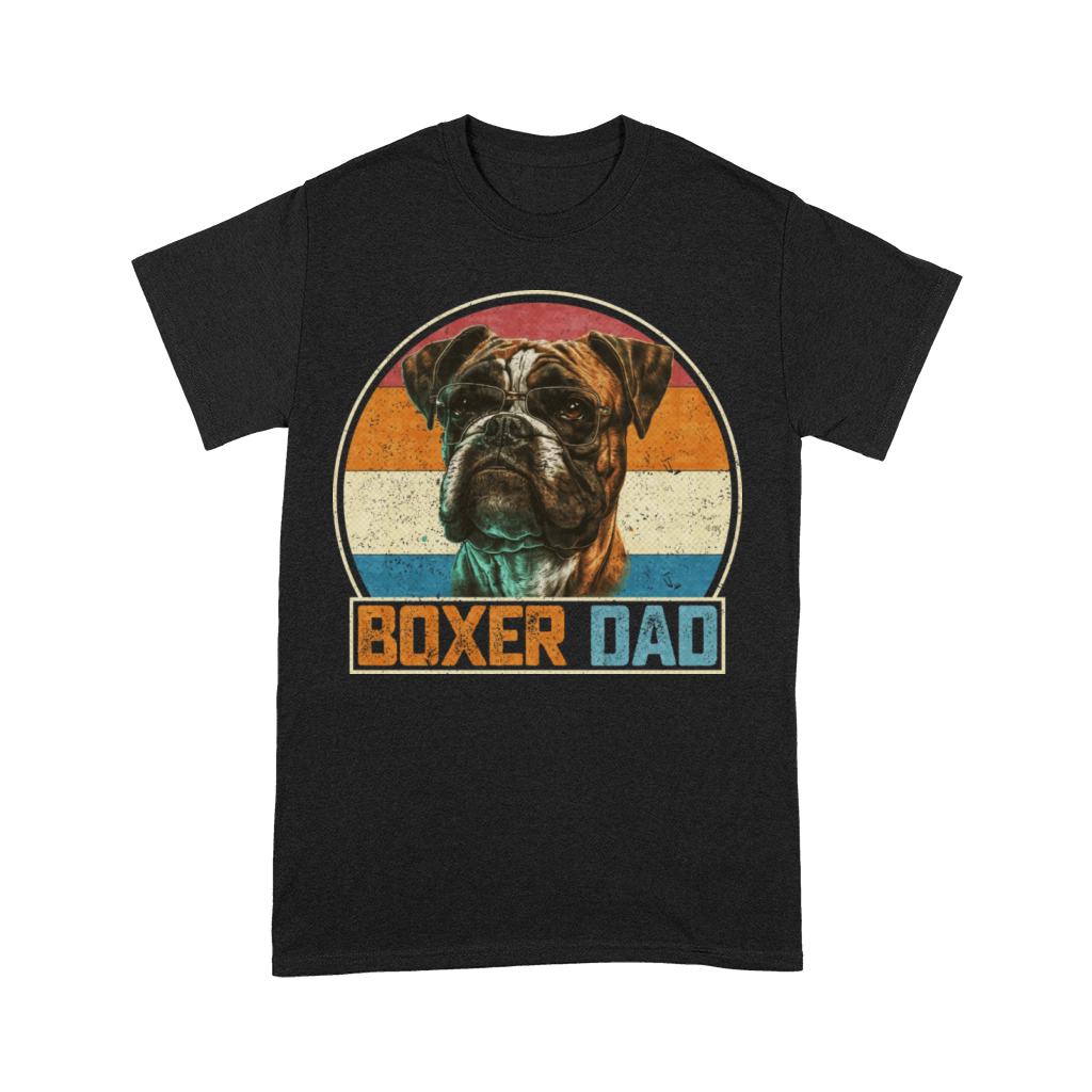 Vintage Retro Proud Boxer Dog Dad Boxer Puppy Premium T-shirt