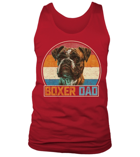 Vintage Retro Proud Boxer Dog Dad Boxer Puppy Tank Top Unisex
