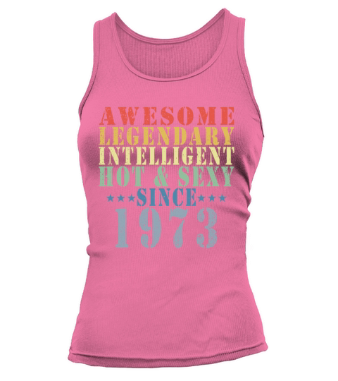 50th Birthday Man June Vintage 1973 Awesome Tank top Woman