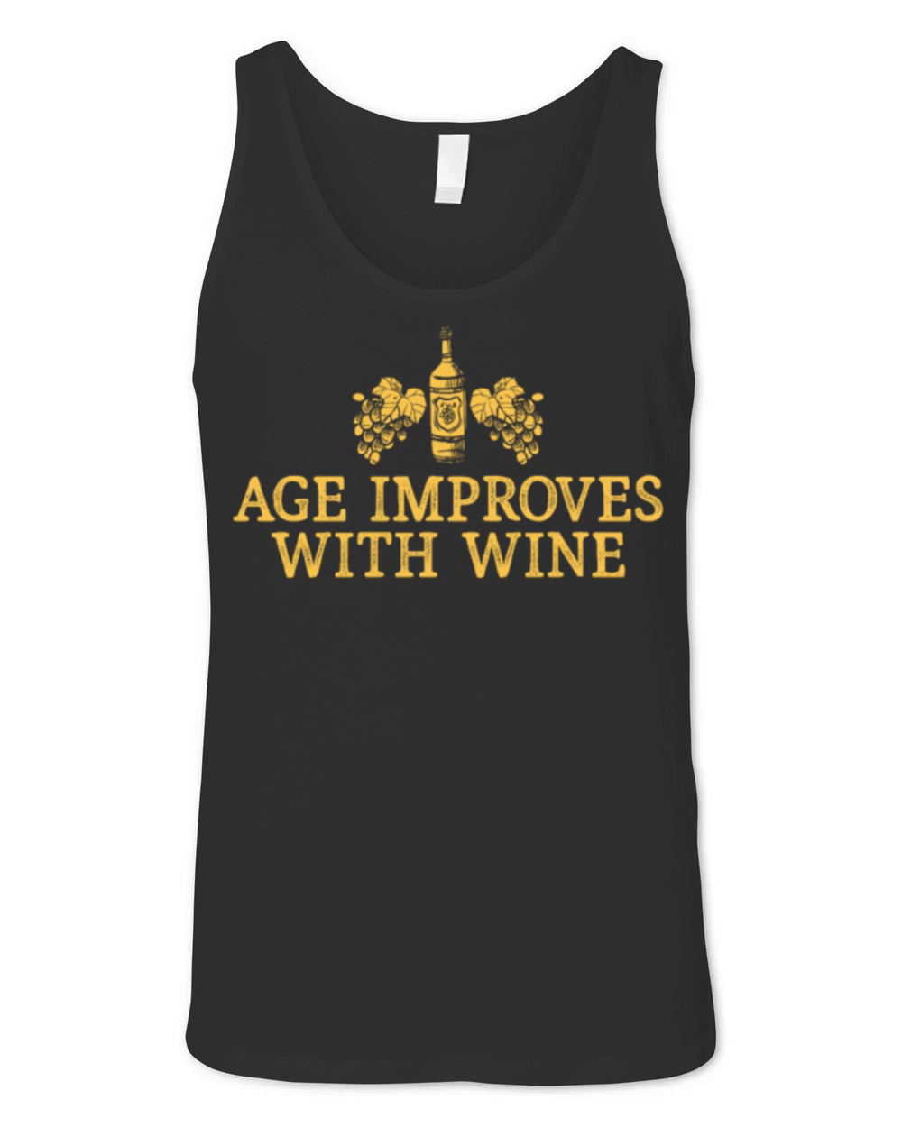 Age improves with wine funny wine drinker birthday Unisex Jersey Tank
