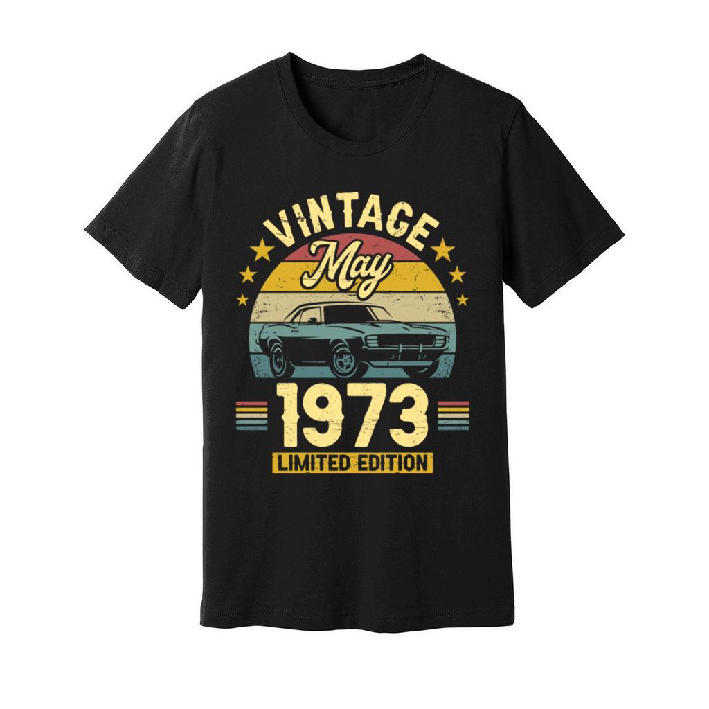 May 1973 50 Years Old Vintage 50th Birthday Unisex Jersey Tee