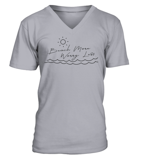 Beach More Worry Less V-Neck T-shirt