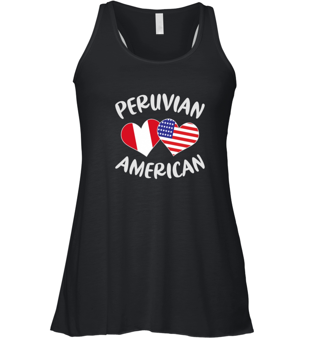 Peruvian American Flag Patriot Roots Women's Flowy Tank Top