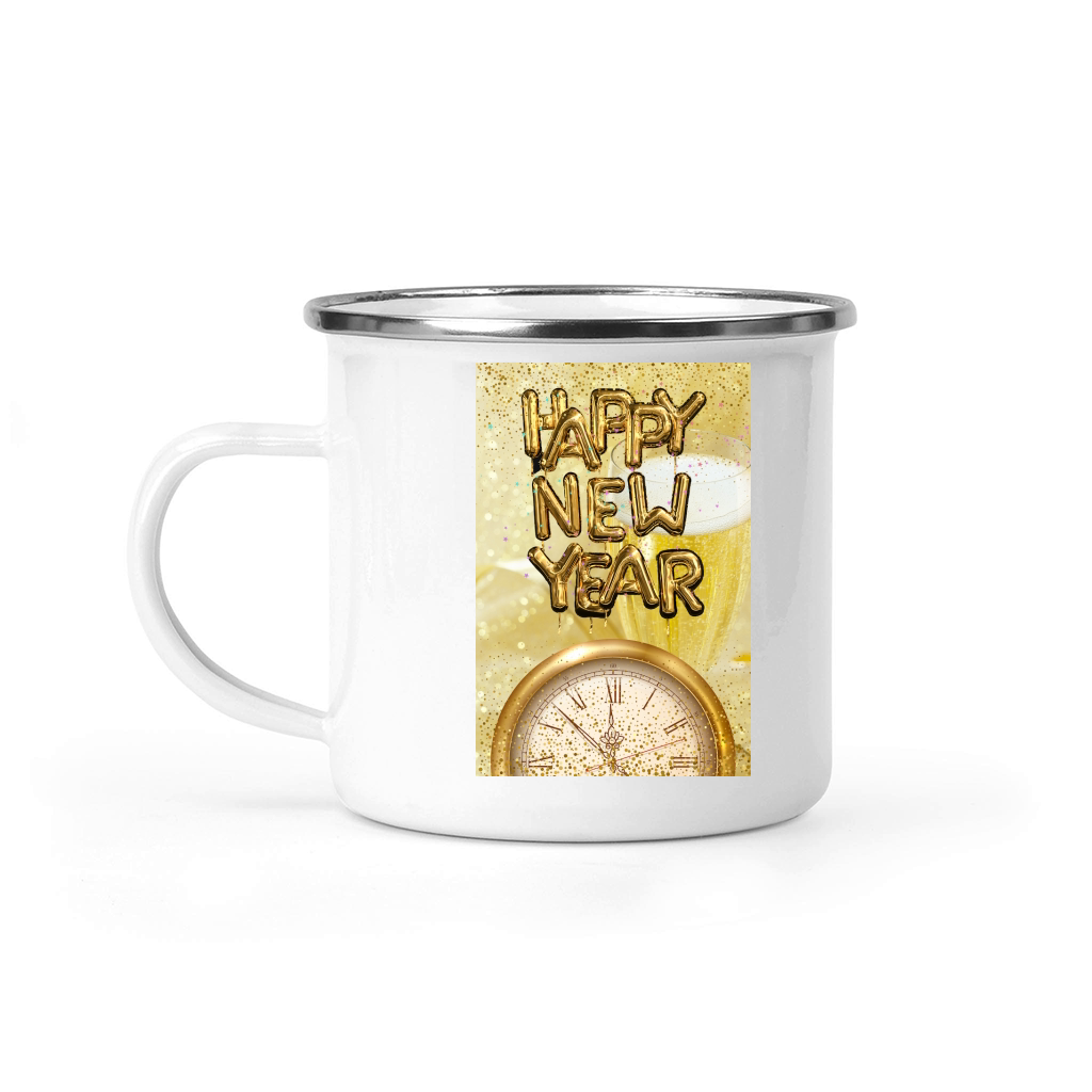 Happy New Year Garden Flag House Camping Mug
