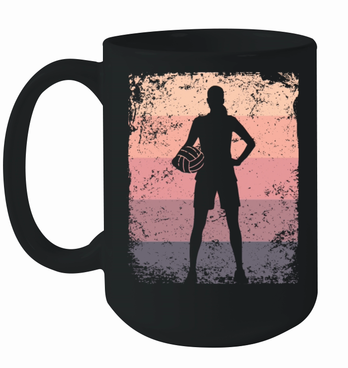 Volleyball Player Retro Beach Volleyball Ceramic Mug