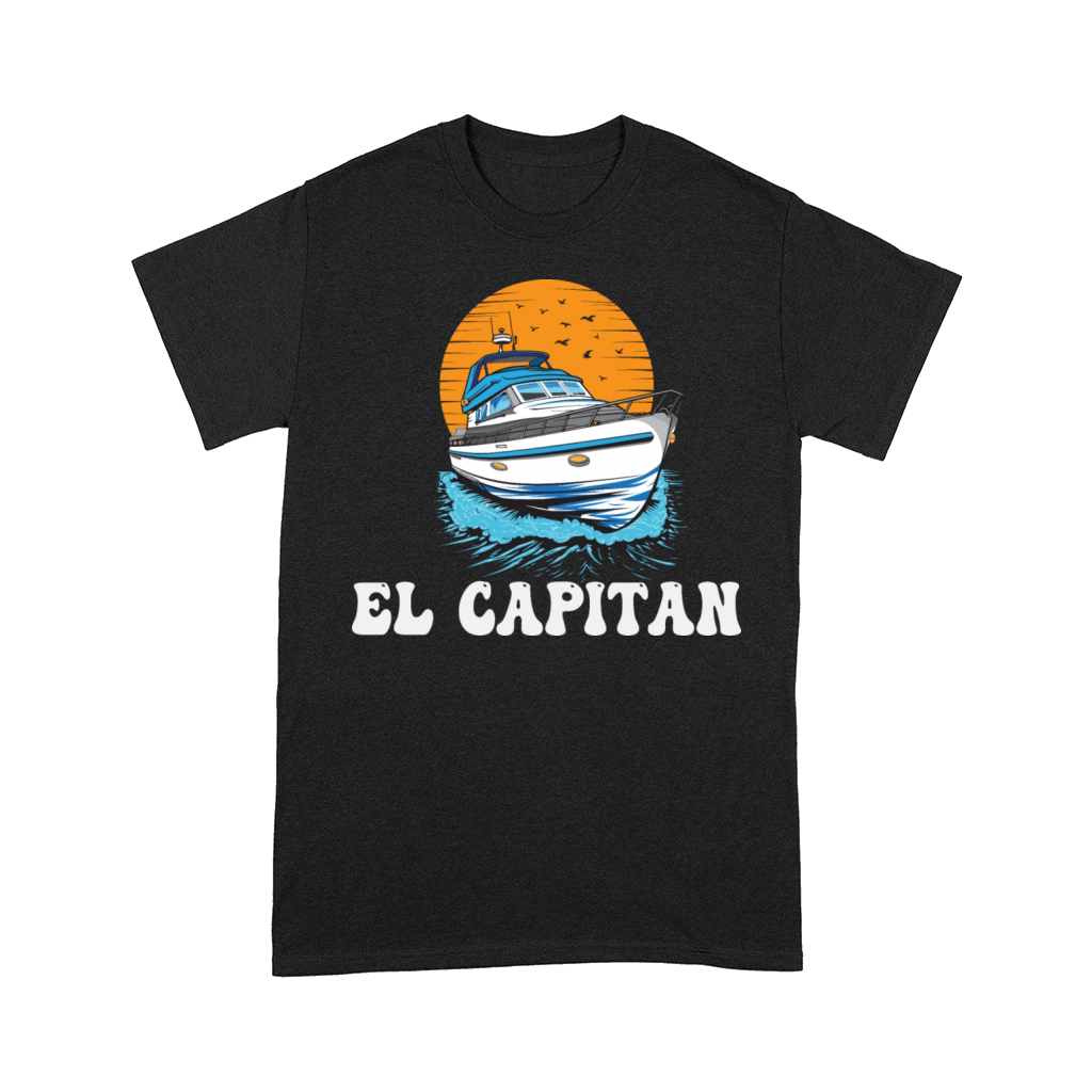 El Capitan Pontooning Motorboat Owner Lake Life Comfort T-shirt