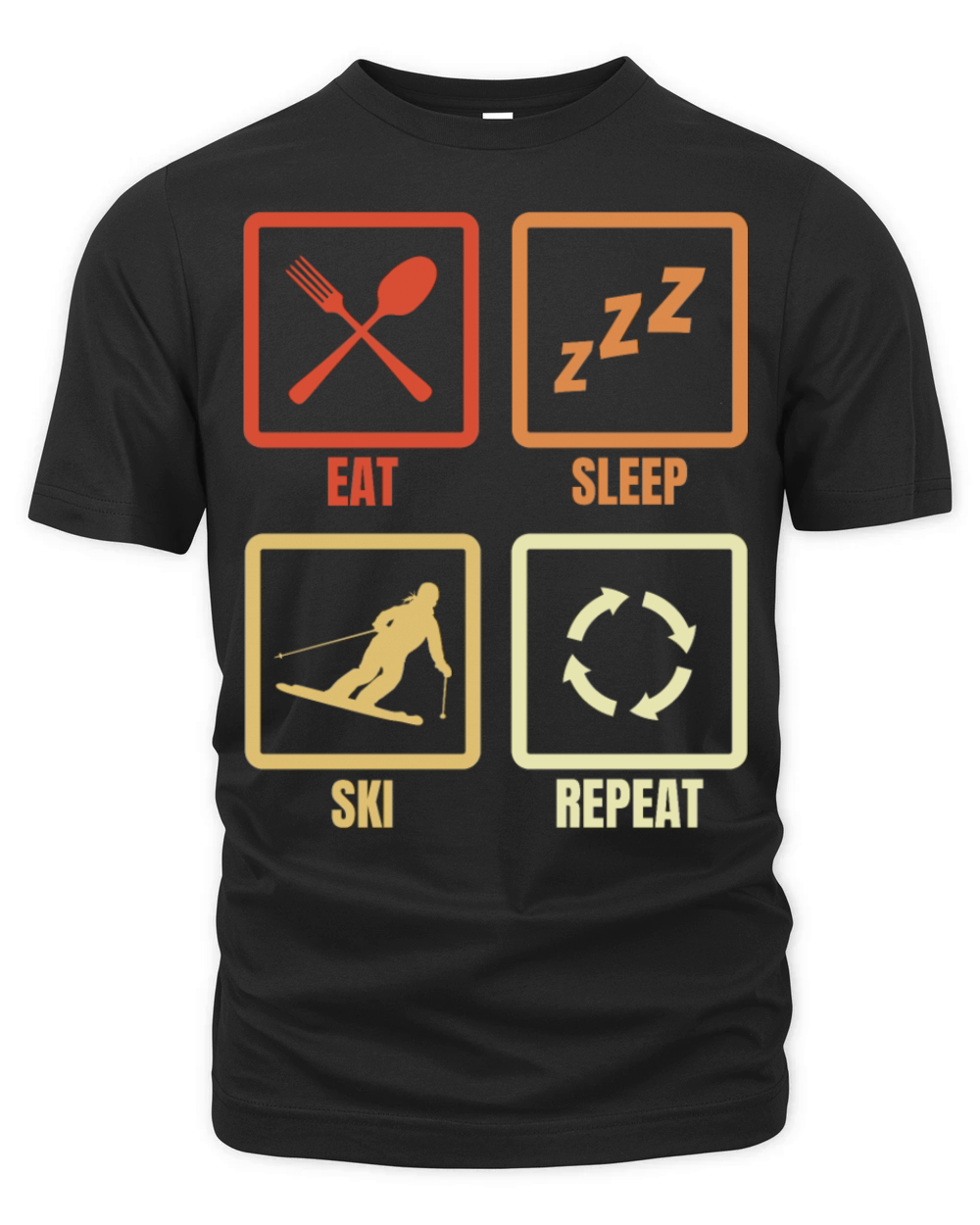 Funny Skier Schedule Organic Unisex T-shirt