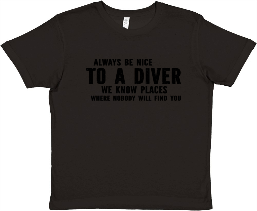 Free Diving Underwater Diver - Always Be Nice To A Premium Kids Crewneck T-shirt