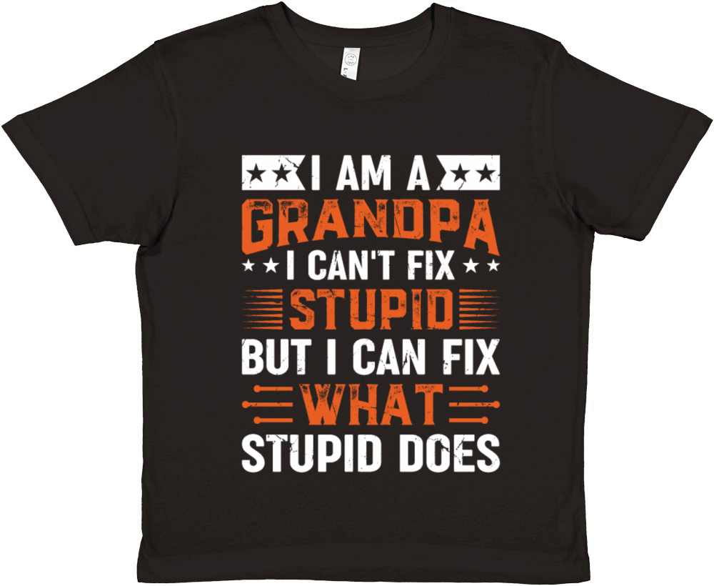 Grandpa Fathers Day - I Am A Grandpa I Cant Fix Premium Kids Crewneck T-shirt