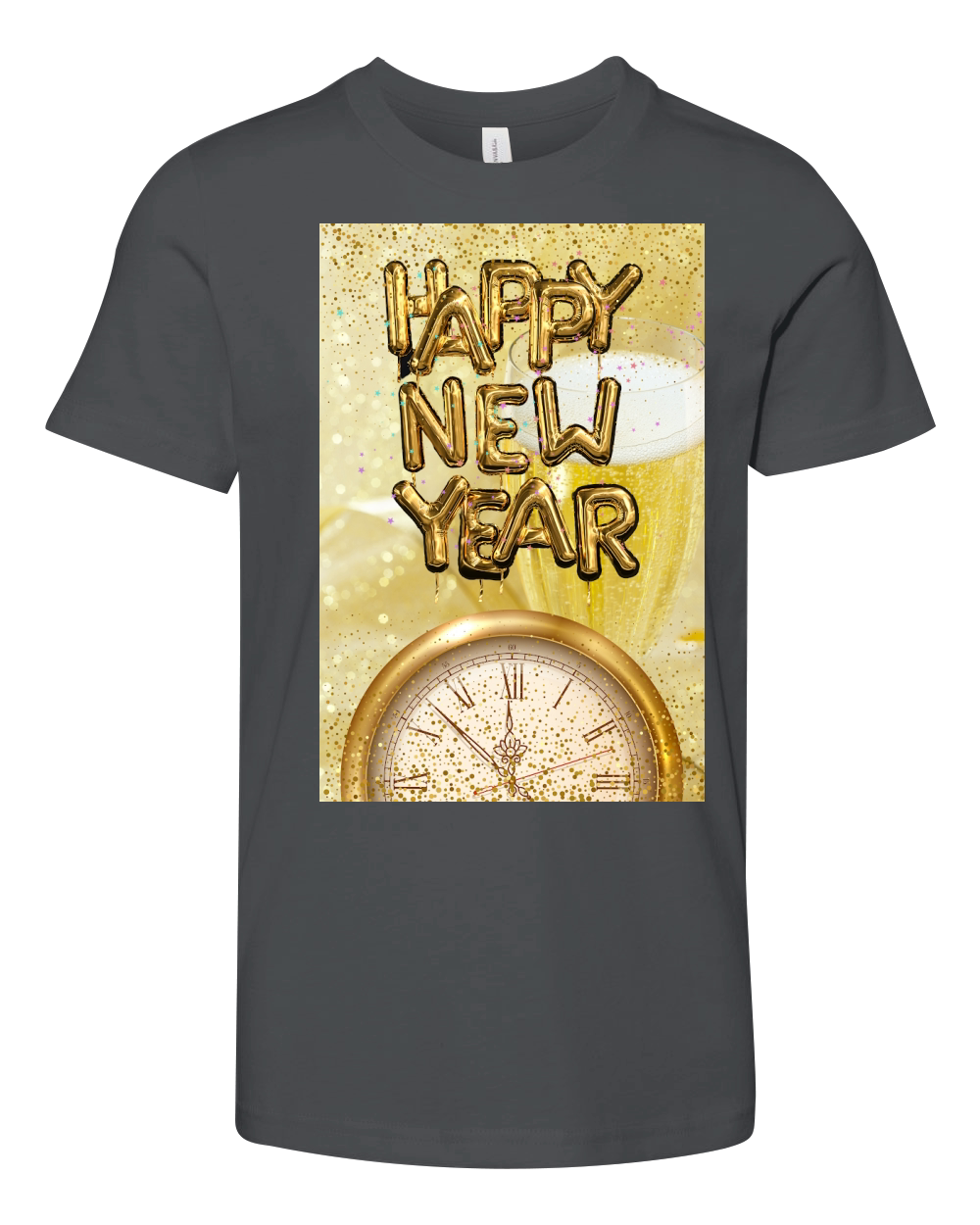Happy New Year Garden Flag House Youth Unisex Jersey Tee