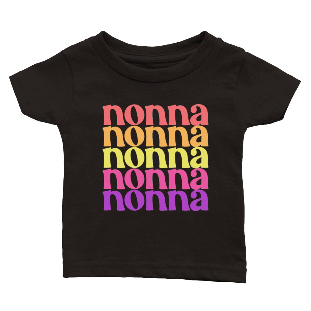 Nonna Mothers Day Italian Grandma Womens Nonna Classic Baby Crewneck T-shirt