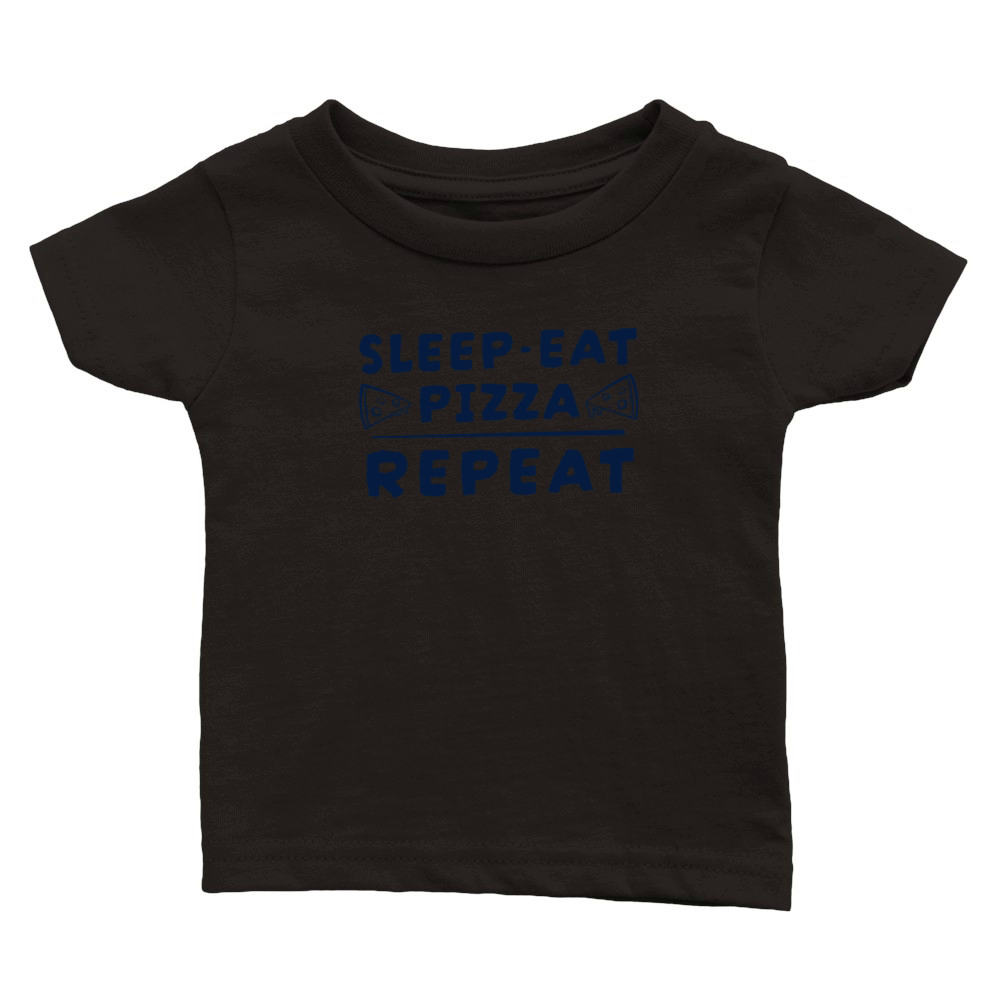 Sleep - Eat Pizza - Repeat Classic Baby Crewneck T-shirt