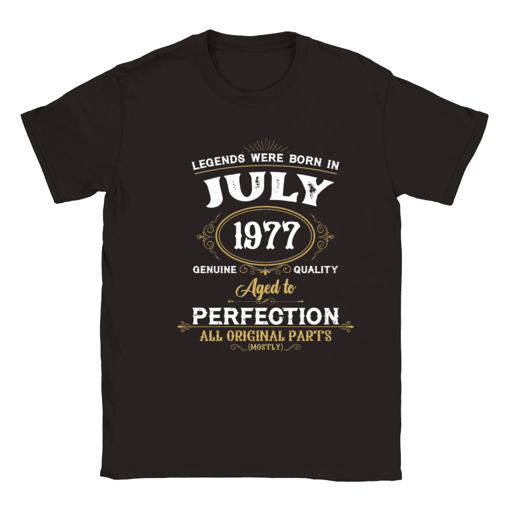 Legends Were Born In July 1977 Classic Kids Crewneck T-shirt