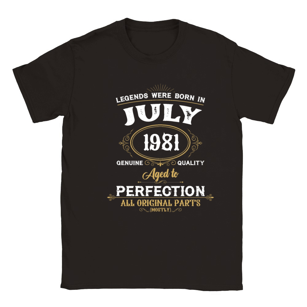 Legends Were Born In July 1981 Classic Kids Crewneck T-shirt