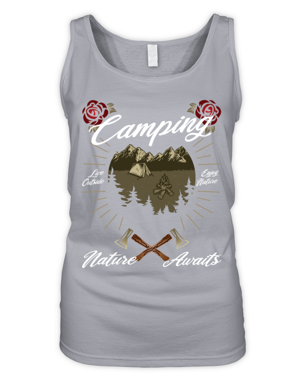 Camping vintage camper Organic Women's Tank Top