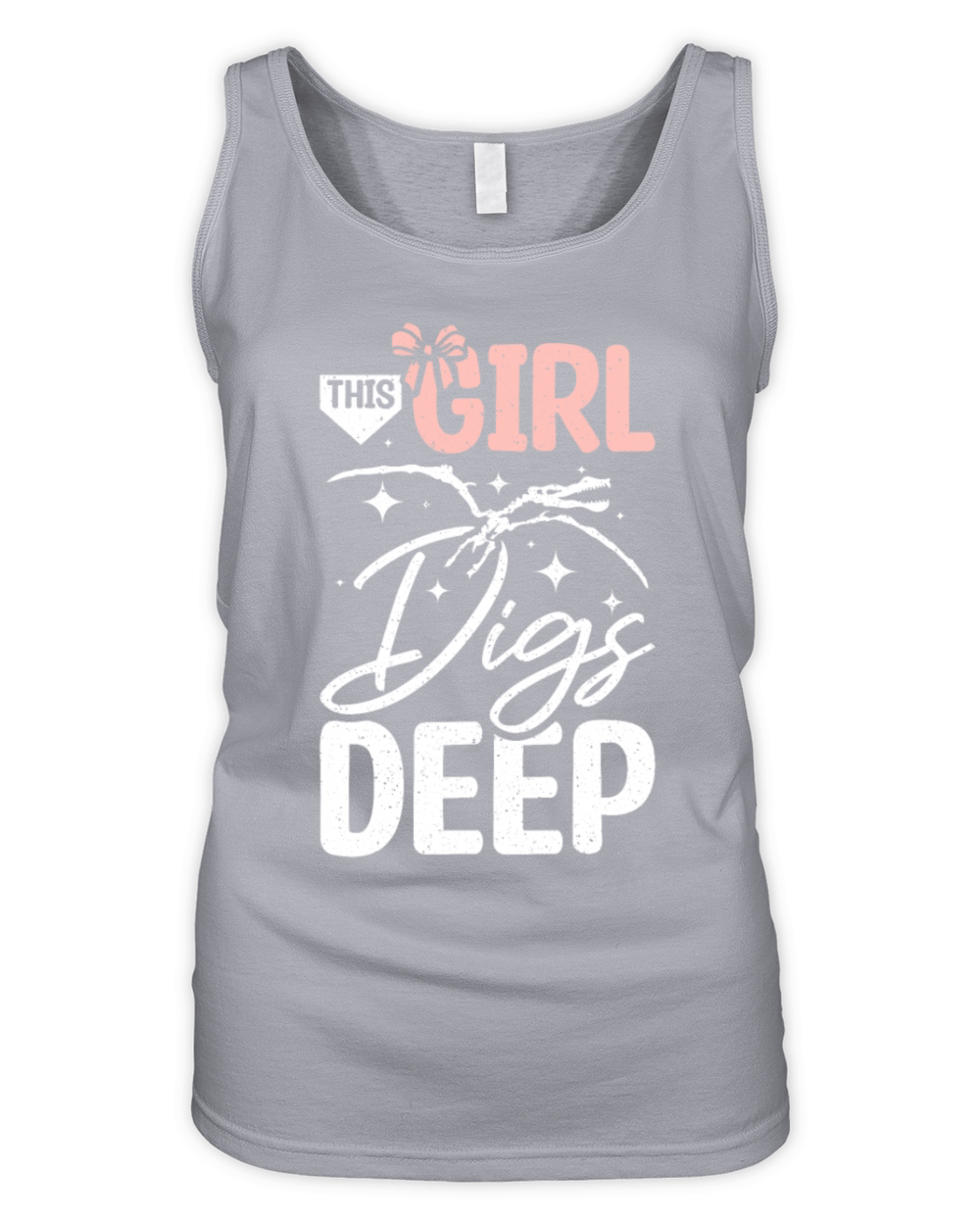 Paleontologist Girl digs deep for dinosaurs Organic Women's Tank Top