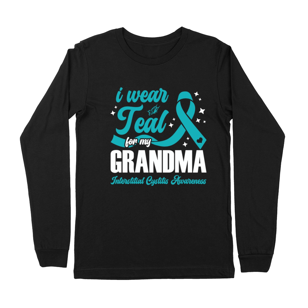I Wear Teal For My Grandma Interstitial Cystitis Premium Long Sleeve
