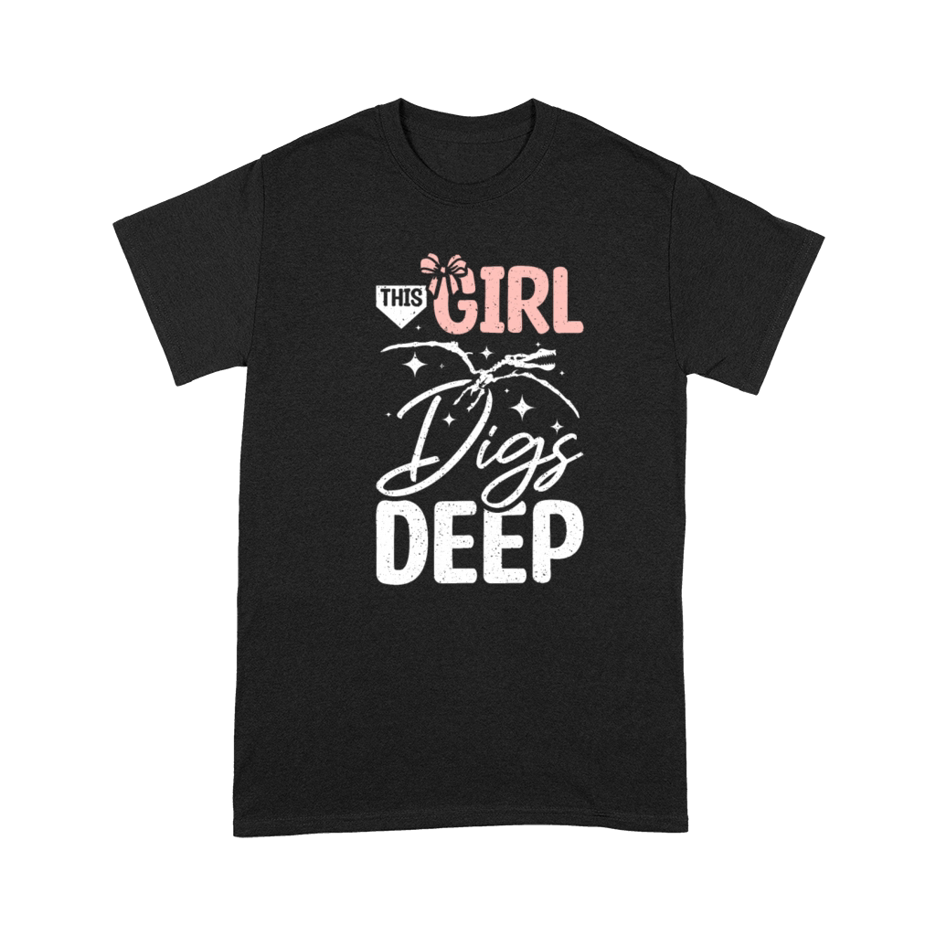 Paleontologist Girl digs deep for dinosaurs Premium T-shirt