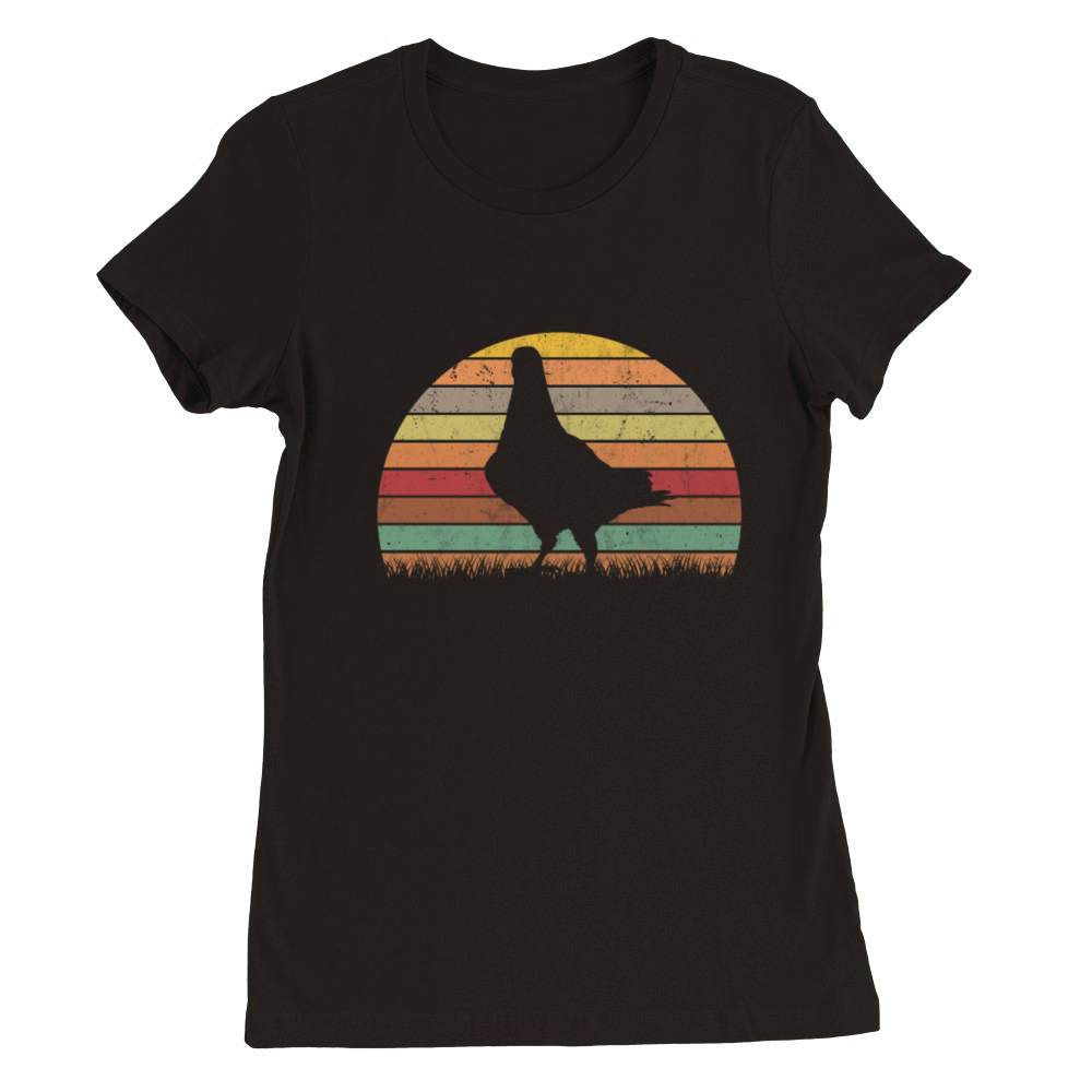 Pigeon Retro Fanciers Vintage Premium Womens Crewneck T-shirt