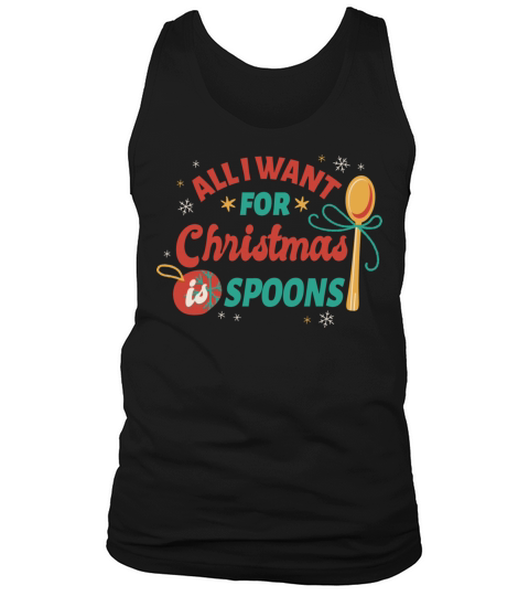 Spoons For Christmas With Including The Lettering Tank Top Unisex