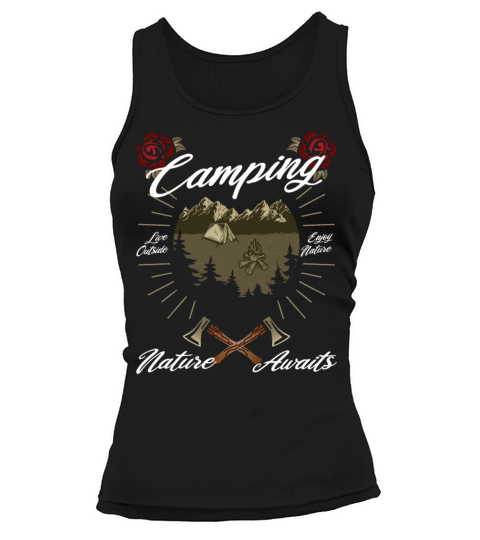 Camping vintage camper Tank top Woman