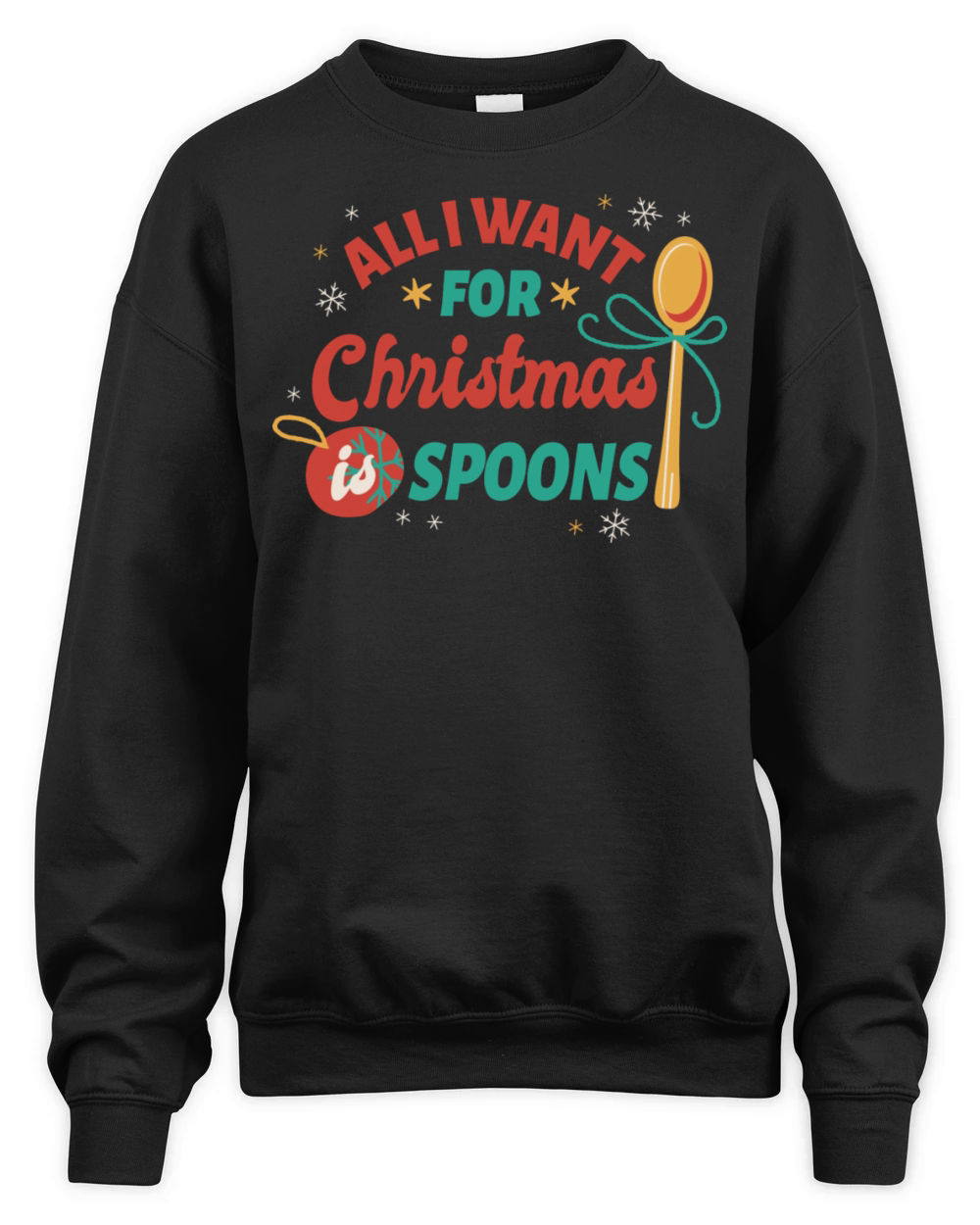 Spoons For Christmas With Including The Lettering Unisex Premium Crewneck Sweatshirt