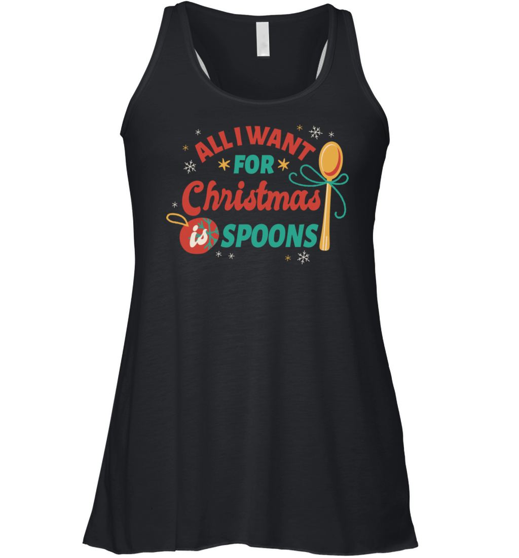 Spoons For Christmas With Including The Lettering Women's Flowy Tank Top