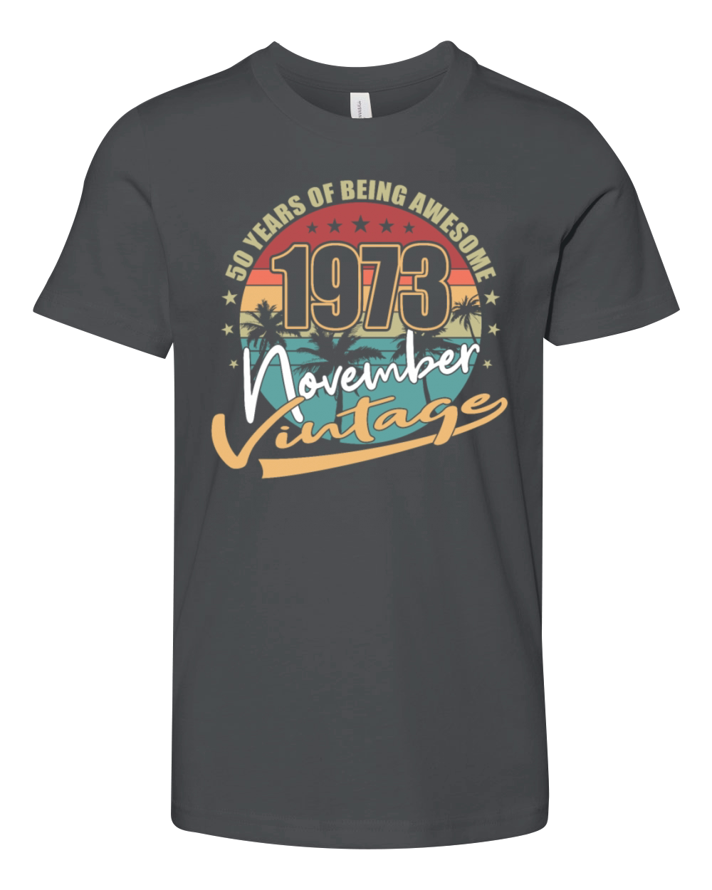 50th birthday november 1973 vintage 1973 Youth Unisex Jersey Tee