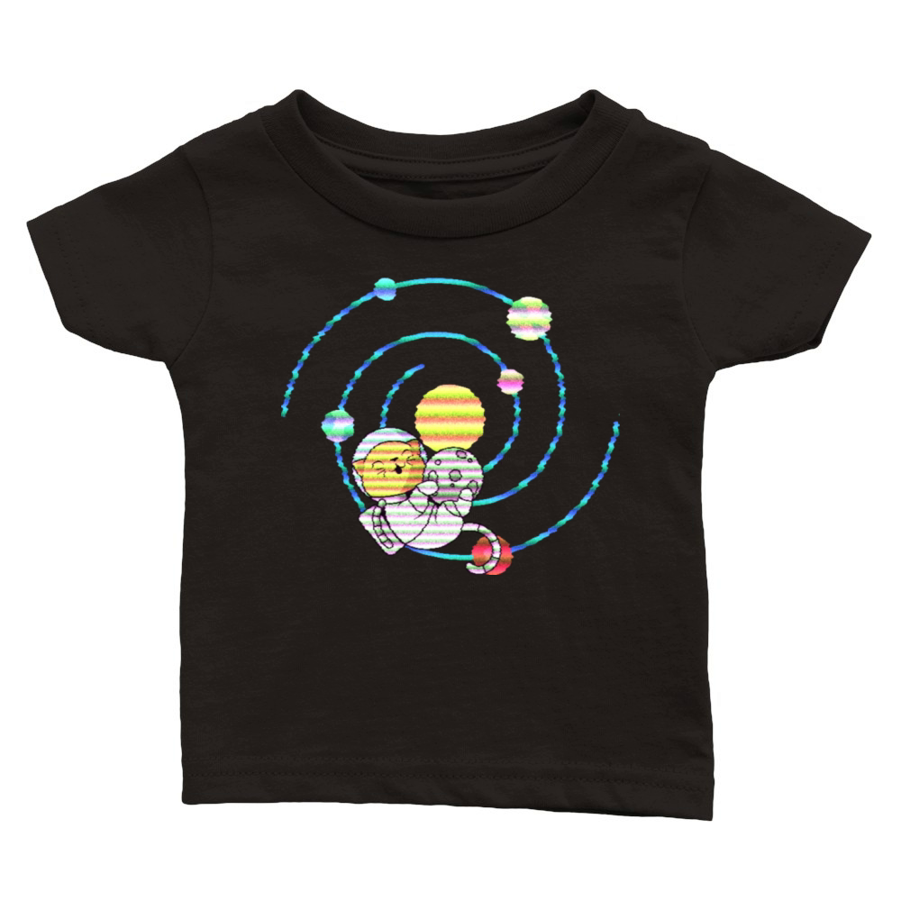 Cat on Orbit Vintage Classic Baby Crewneck T-shirt