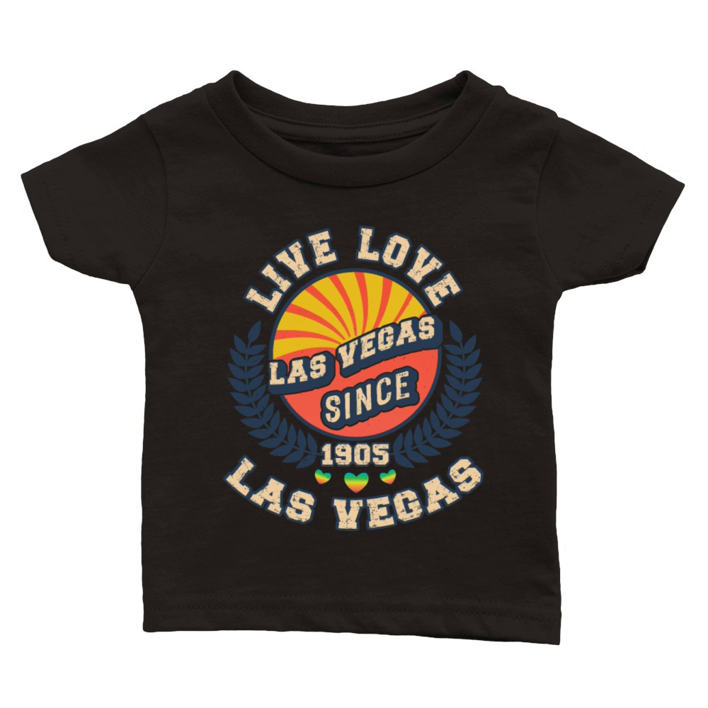 Funy Retro Vintage Las Vegas 1905 graphic design Classic Baby Crewneck T-shirt