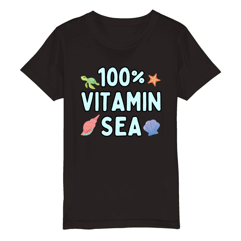 100 Percent Vitamin Sea Organic Kids Crewneck T-shirt